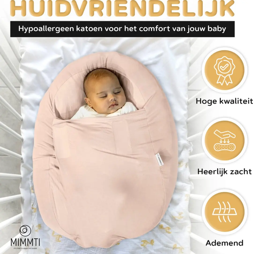 Mimmti Sleepynest Relaxhoes voor Voedingskussen - Beige