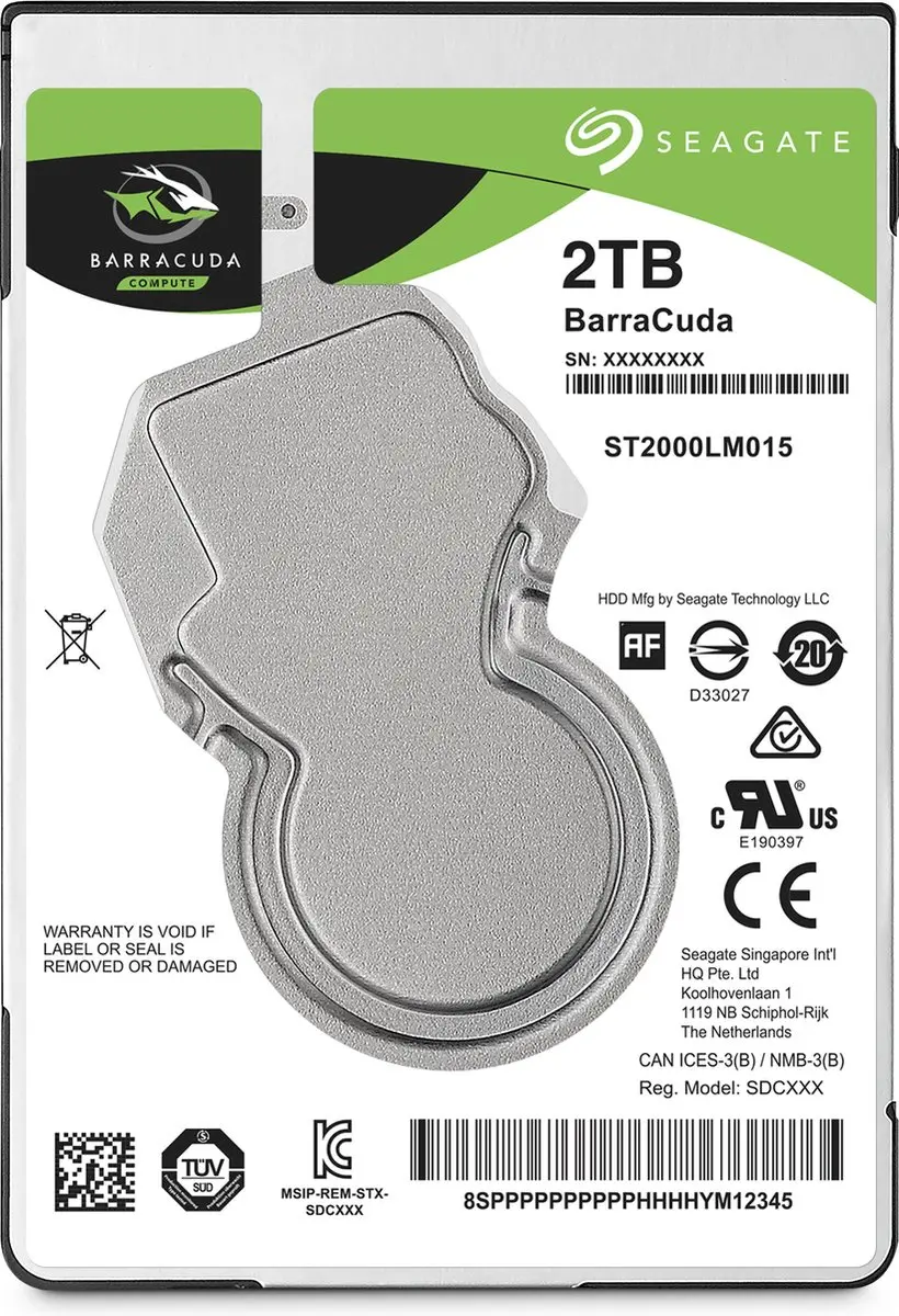 Seagate Barracuda ST2000LM015 2TB Interne Harde Schijf