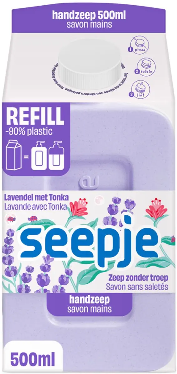 Seepje Handzeep Refill Lavendel 500ml