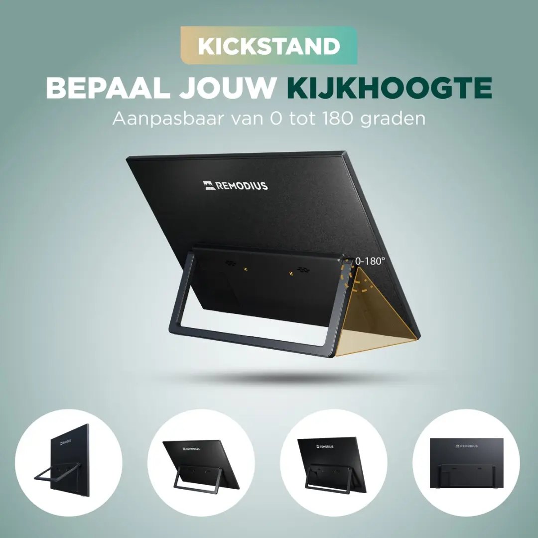 Remodius Portable Monitor 13 Inch 2K - USB-C & Mini HDMI