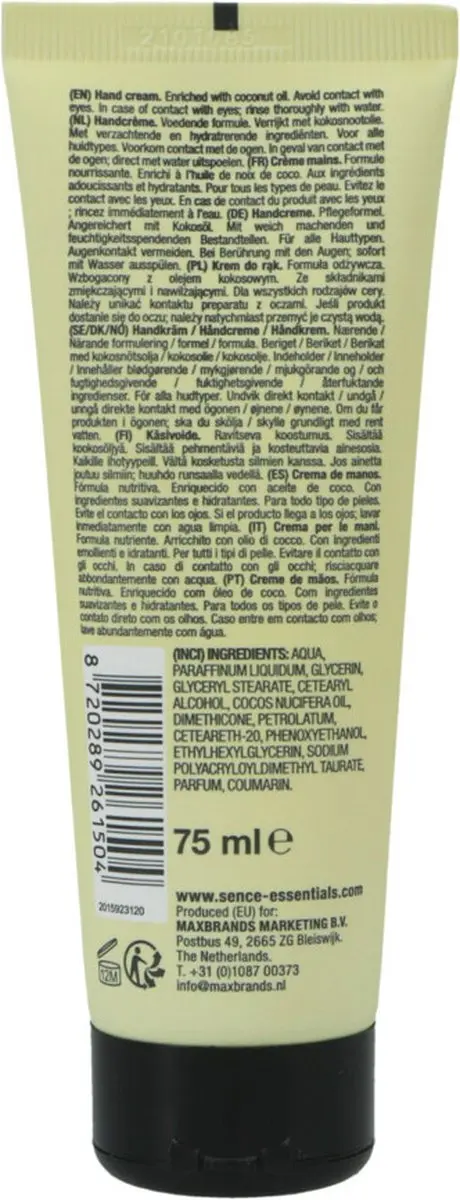 Sence Handcreme Coconut 75ml - 12 Stuks - afbeelding 6 van 6