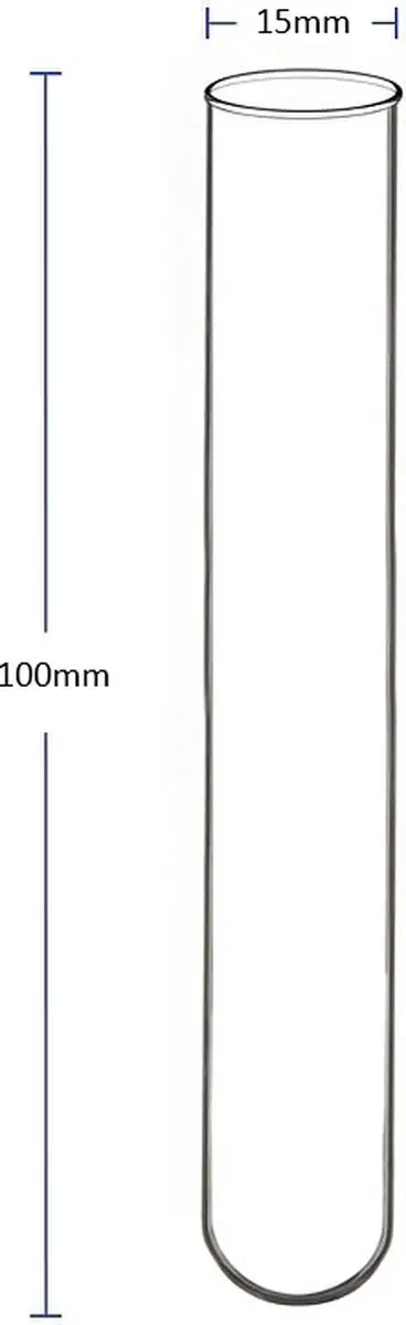 Esschert Design Glazen Stekbuisjes 100x15mm - 75 Stuks - Transparant