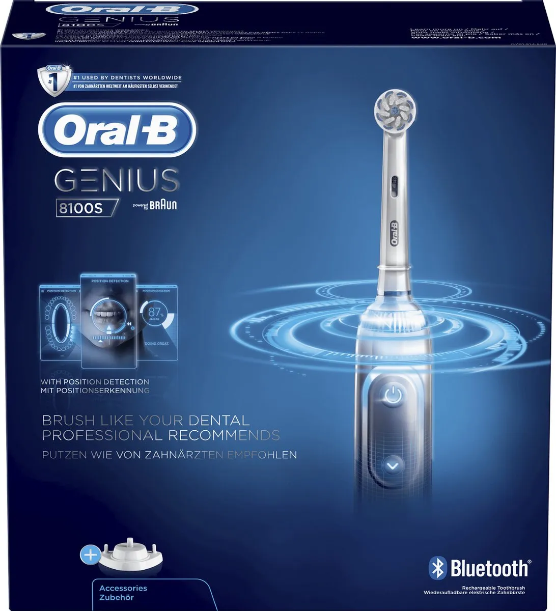 Oral-B Genius 8100S Elektrische Tandenborstel - Zilver - afbeelding 6 van 6
