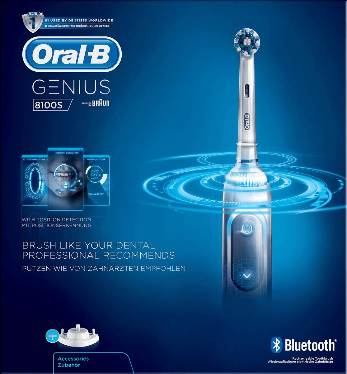 Oral-B Genius 8100S Elektrische Tandenborstel - Zilver