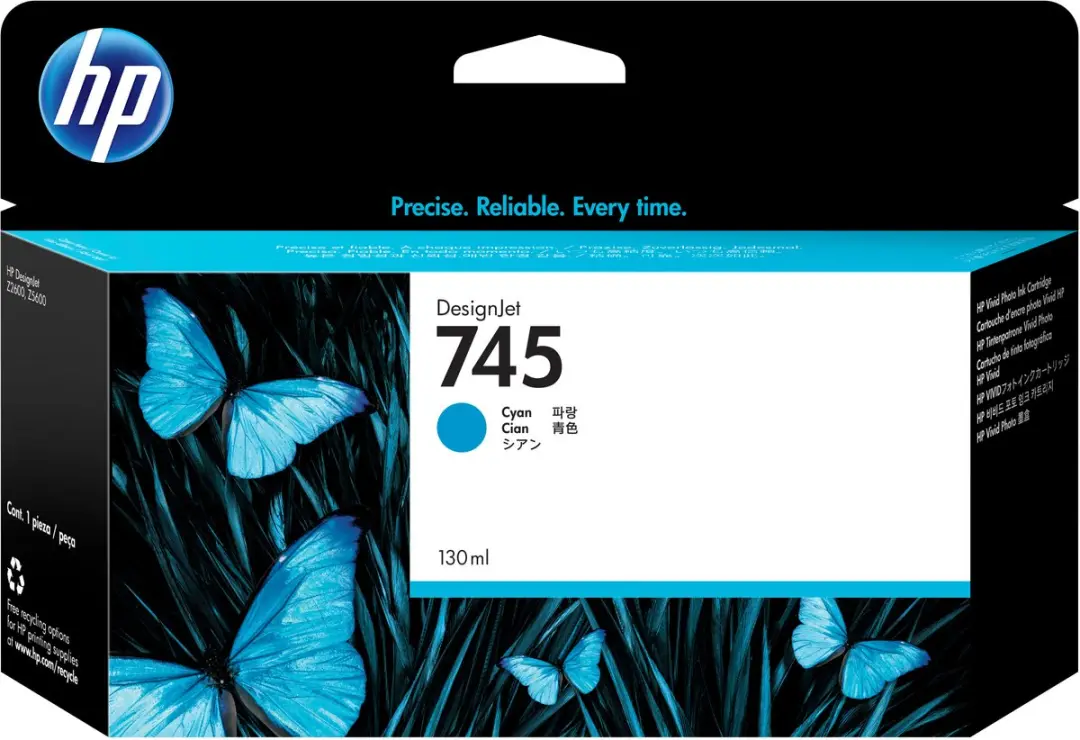 HP 745 Cyaan Inktcartridge F9J97A