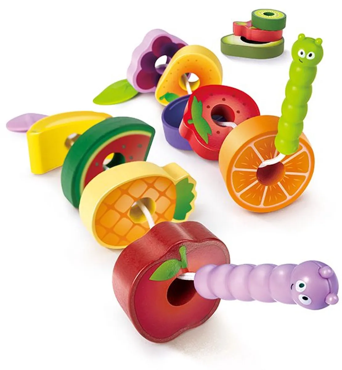 Hape Houten Rijgset Fruit E1072A - Multicolor - afbeelding 5 van 6