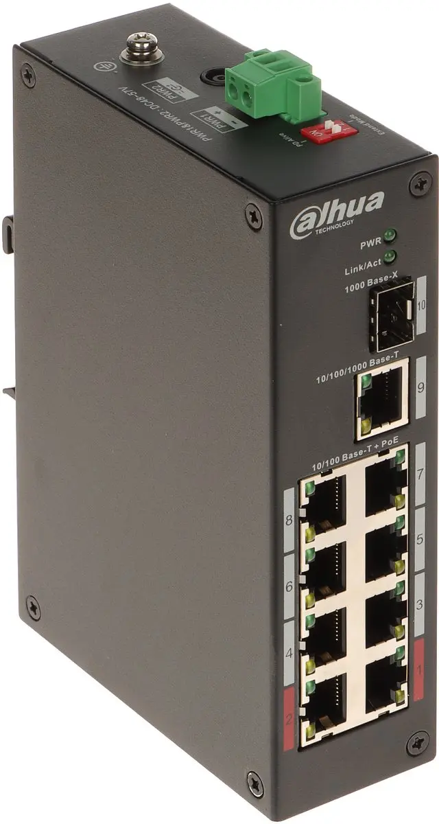 Dahua PFS3110-8ET-96 10-Poorts PoE Switch - 8x PoE - 96W - Zwart - afbeelding 6 van 6