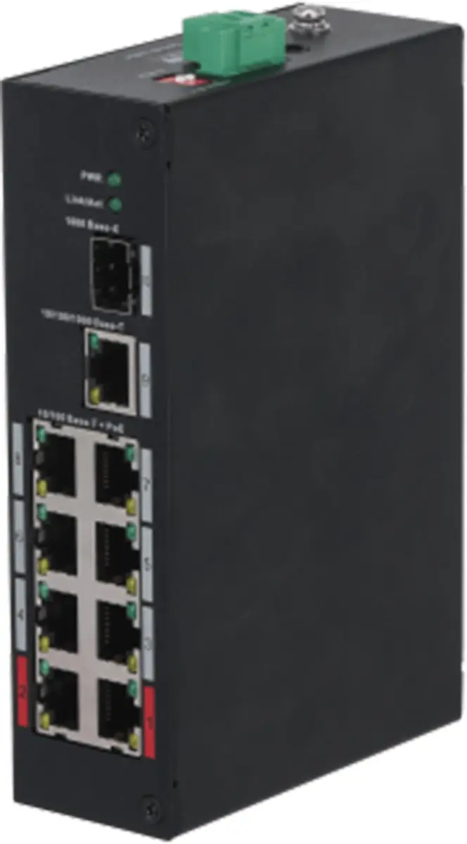 Dahua PFS3110-8ET-96 10-Poorts PoE Switch - 8x PoE - 96W - Zwart