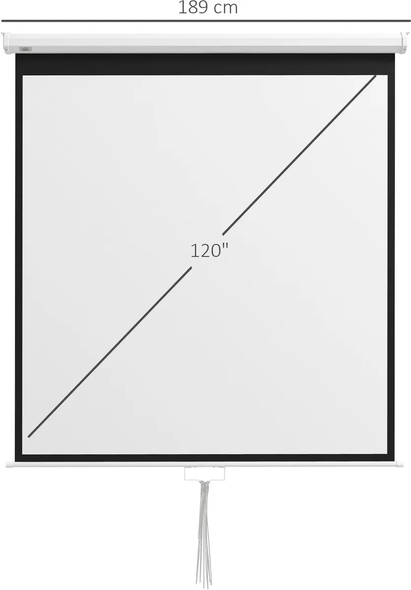 Homcom Projectiescherm 189x182cm - Wit