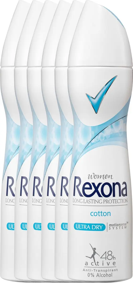 Rexona Ultra Dry Cotton Woman Deo Spray 150ml - 6 Stuks