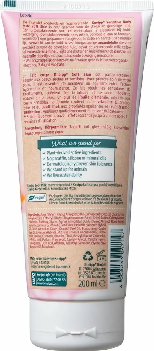 Kneipp Bodymilk Sensitive Amandelbloesem 200ml - 6 Stuks