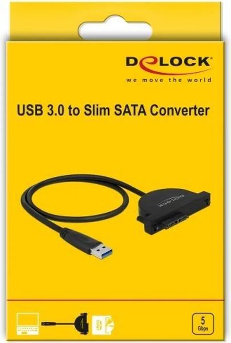 Delock 64048 USB 3.0 naar Slim SATA Converter