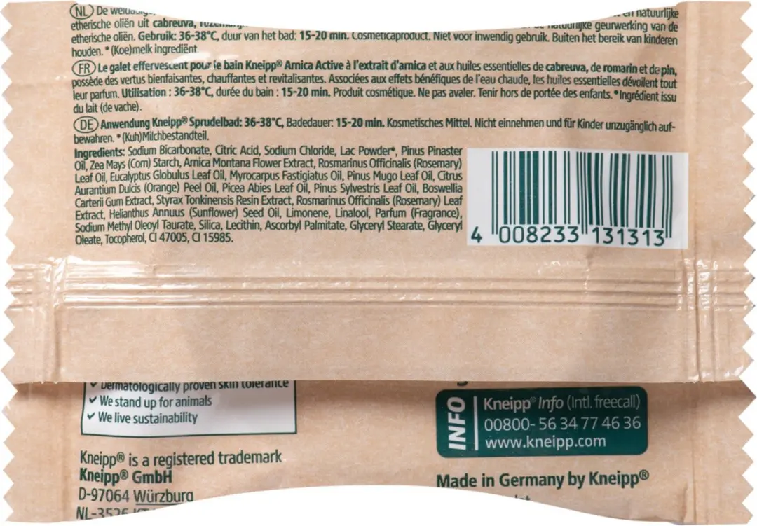 Kneipp Arnica Active Badbruistablet - 12x80g