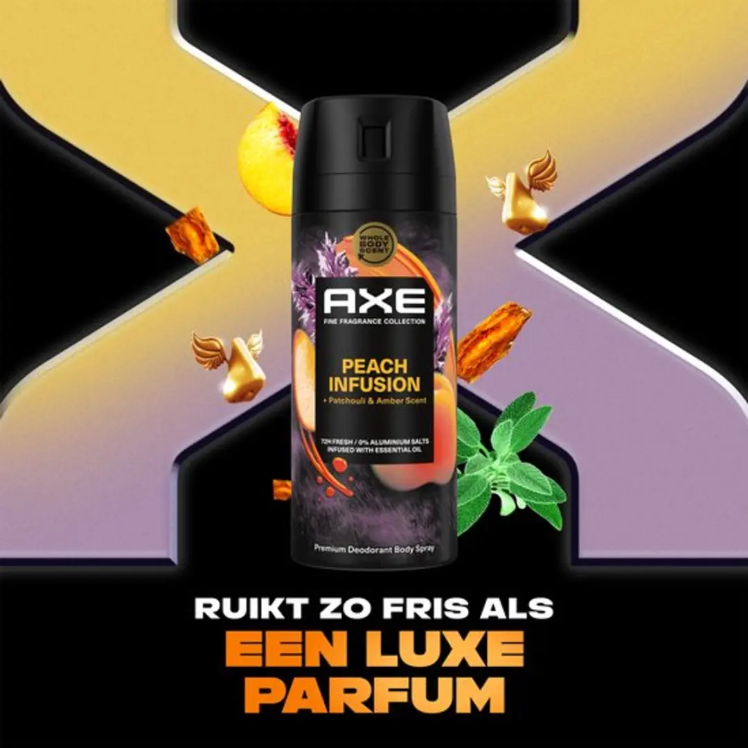 Axe Fine Fragrance Deo Spray Cherry Fizz & Cocoa Velvet & Peach Infusion 450ml
