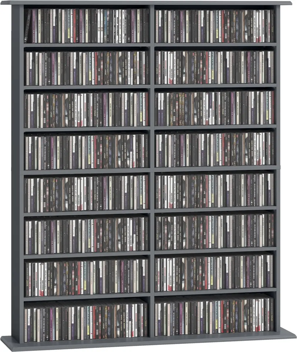 Homcom CD-opbergkast 16 Vakken