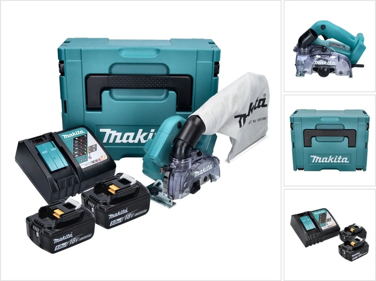 Makita DCC500RTJ Accu Diamantsnijder 125mm - 18V 5.0Ah
