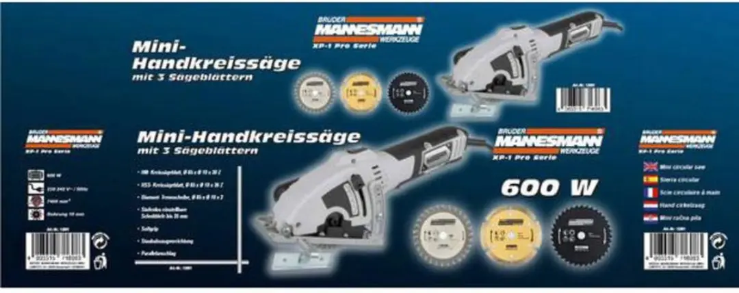 Brüder Mannesmann Minihandcirkelzaag 429297