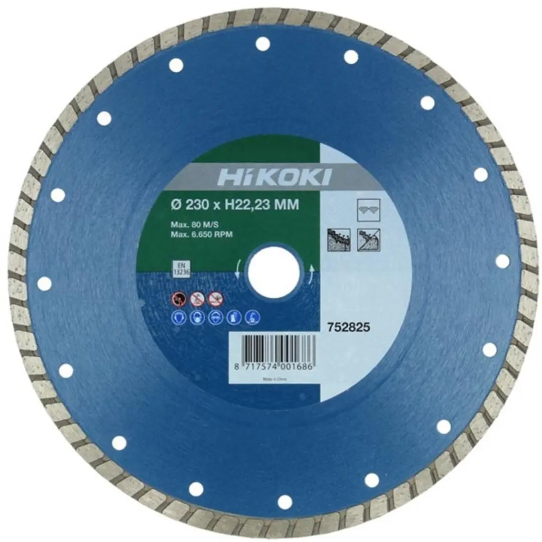 Hikoki Diamant Zaagblad 180x22,2x6mm Type Turbo Vlak - Beton/Natuursteen