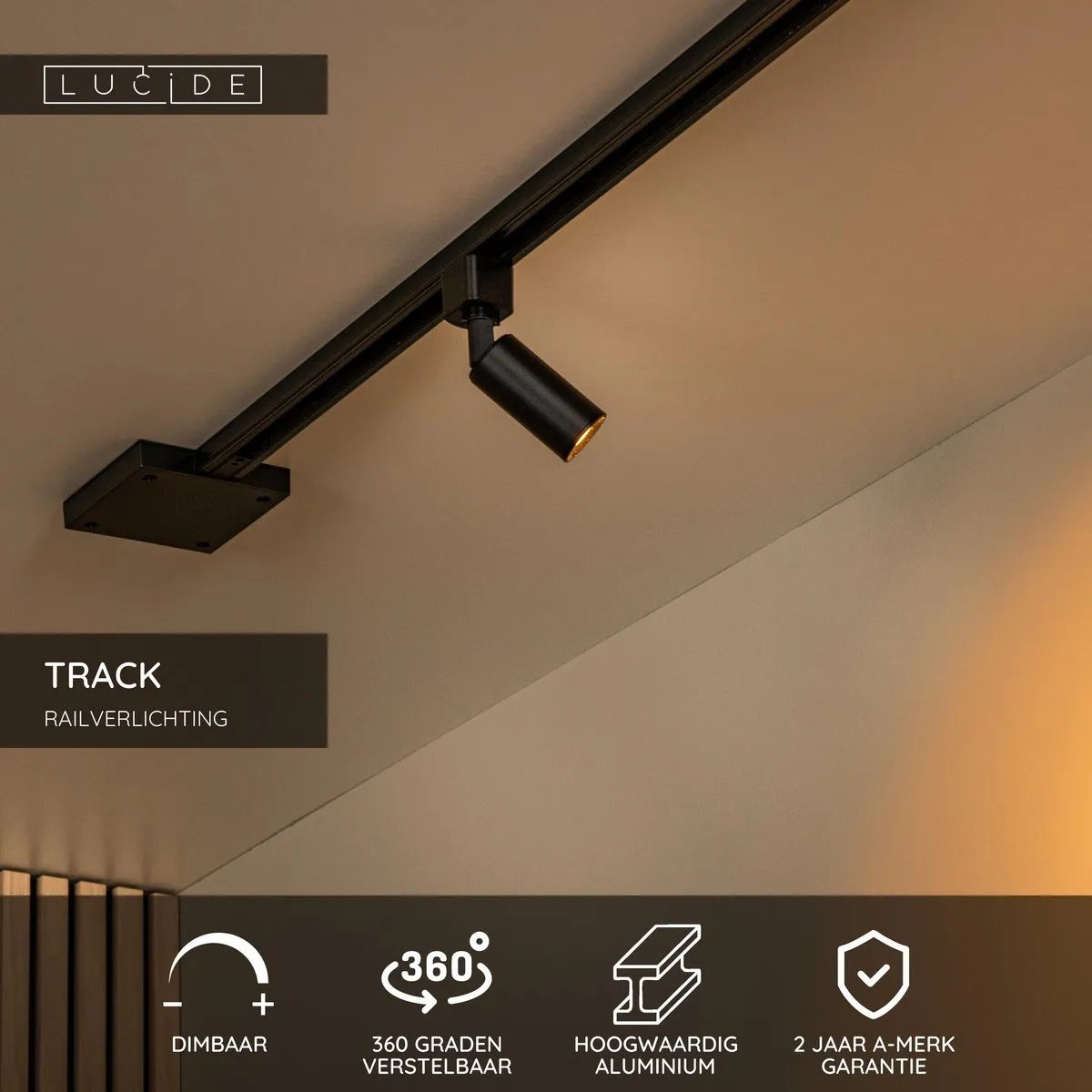 Lucide Track Ritmo Railspot GU10 Zwart