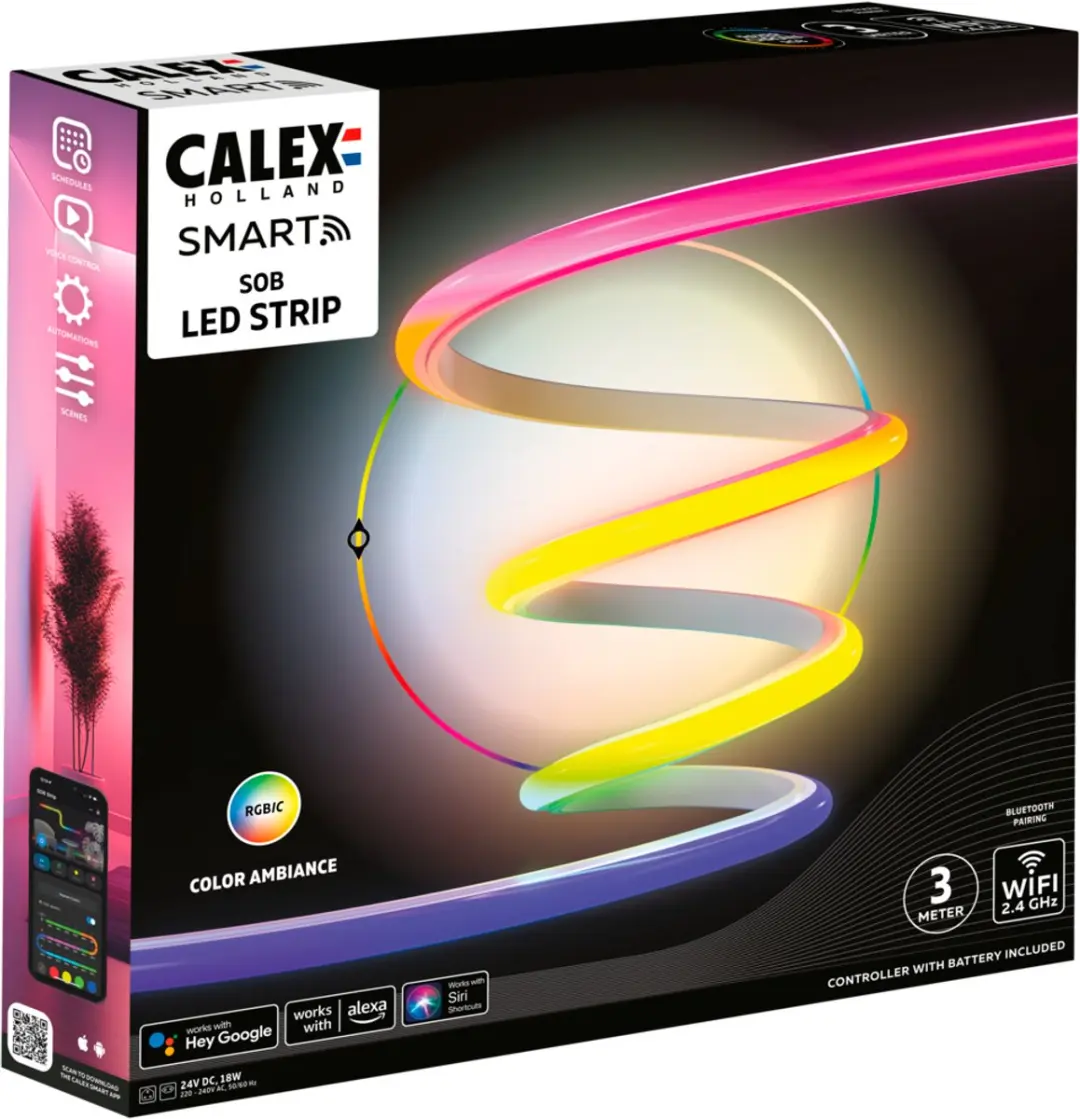 Calex Smart SOB LED Strip RGBIC 3m