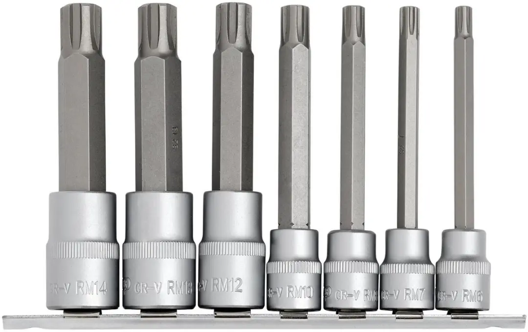 Draper Doppenrail Ribe 3/8" + 1/2" - 7-delig