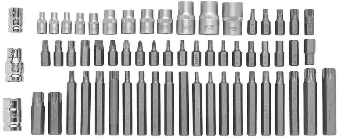 Draper TX-Star & Hexagon Bit Set 61-delig