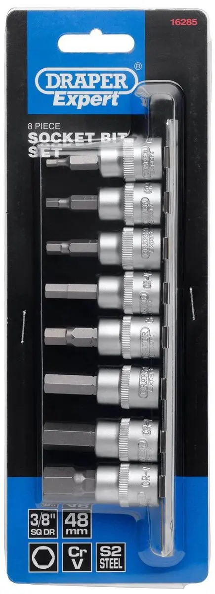 Draper 3/8" Inbus Doppenopzetter 8-delig