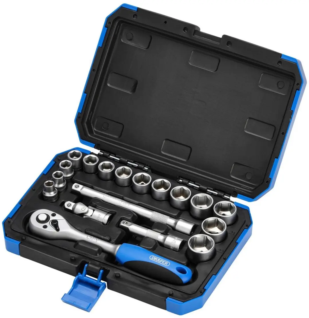 Draper 16359 Metrische Dopsleutelset 18-delig - 3/8"