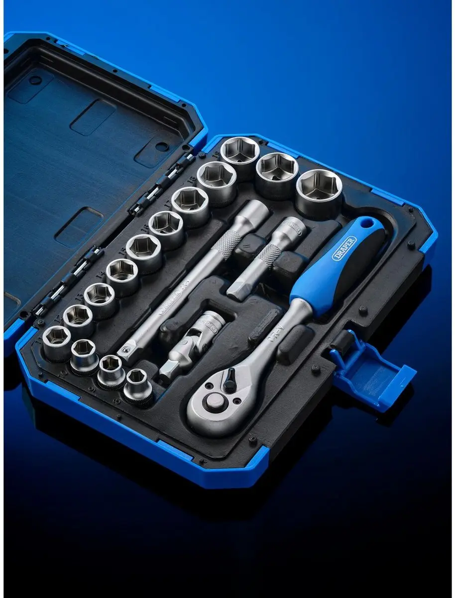 Draper 16359 Metrische Dopsleutelset 18-delig - 3/8" - afbeelding 6 van 6