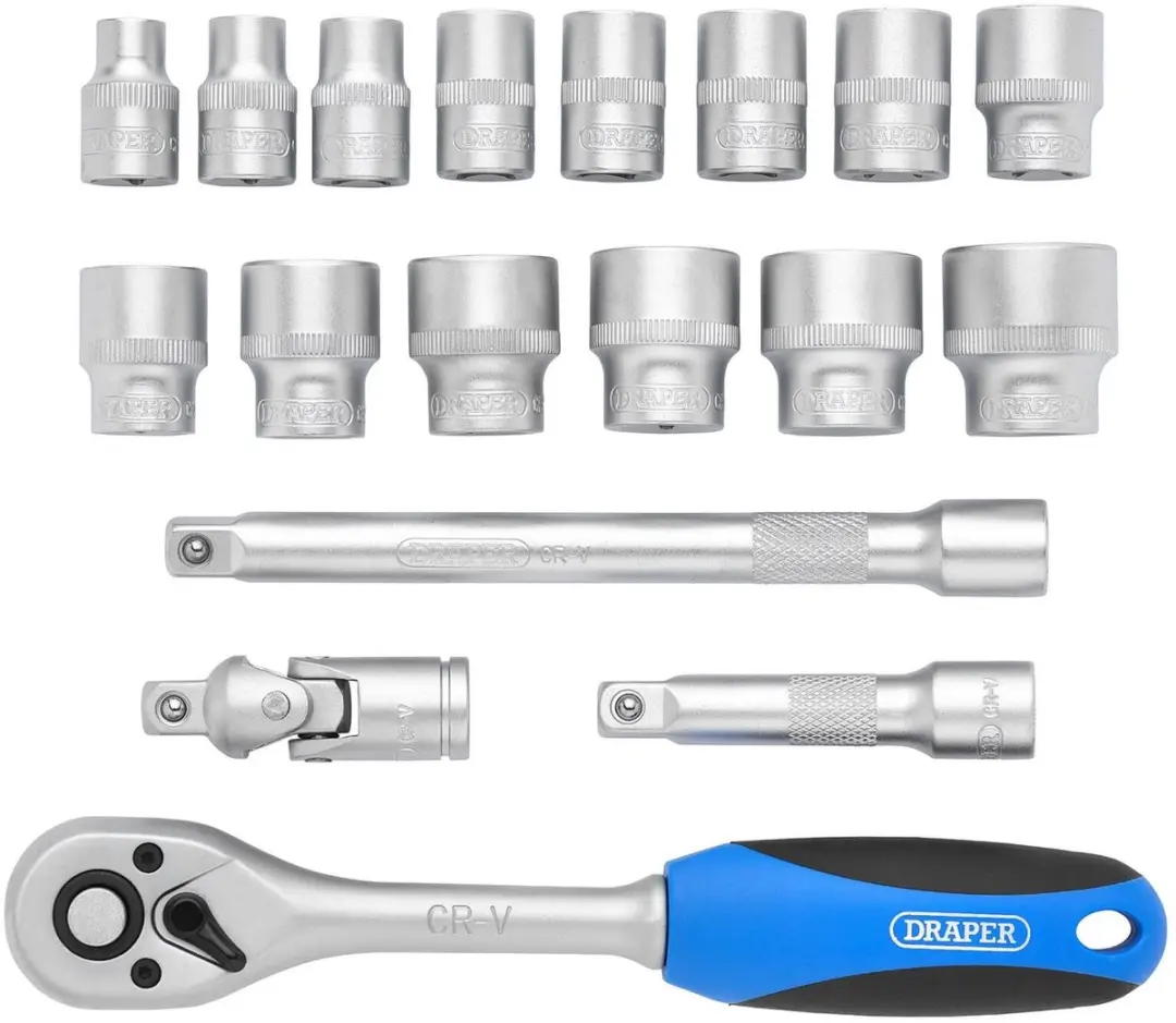 Draper 16359 Metrische Dopsleutelset 18-delig - 3/8"
