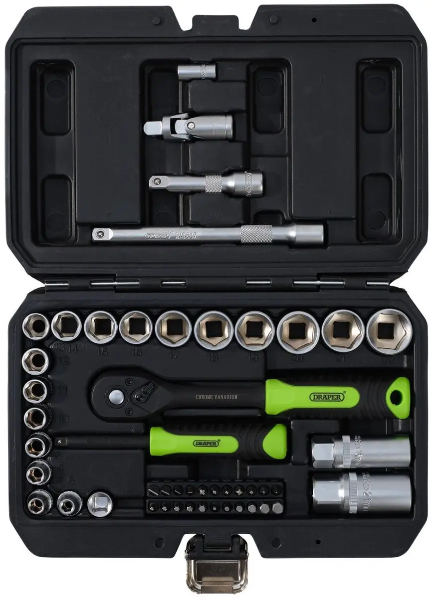 Draper Doppen- en Bitset 1/4" + 3/8" - 48-delig