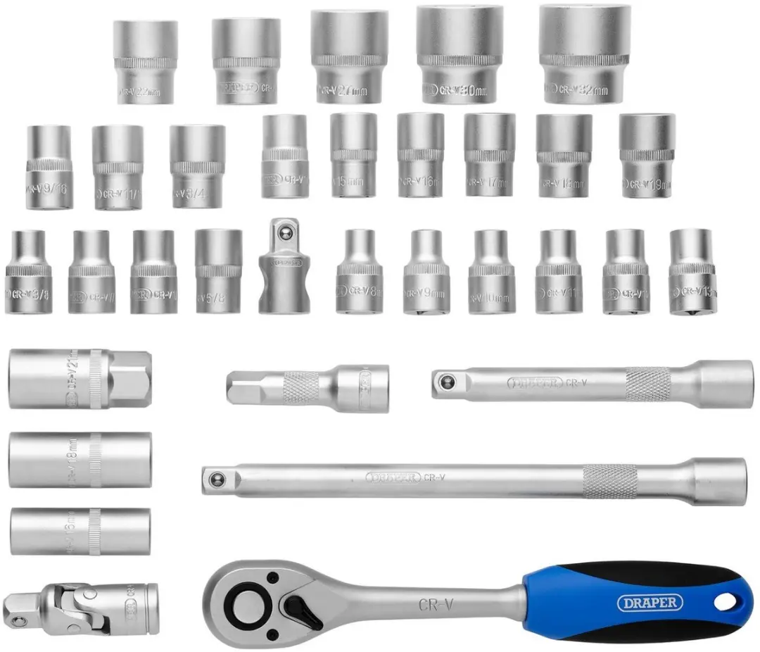 Draper 1/2" Doppenset 33-delig - Inch & Metrisch