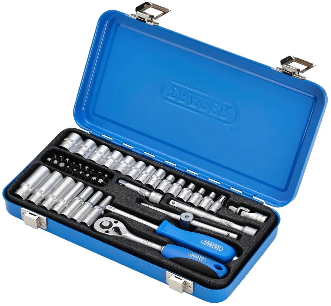 Draper 1/4" Doppenset 45-delig - Ratelset