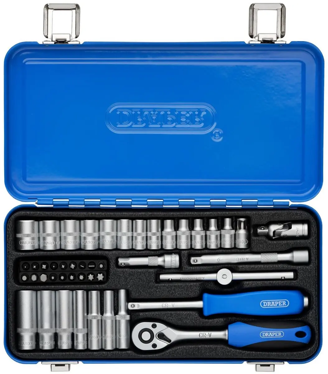 Draper 1/4" Doppenset 45-delig - Ratelset