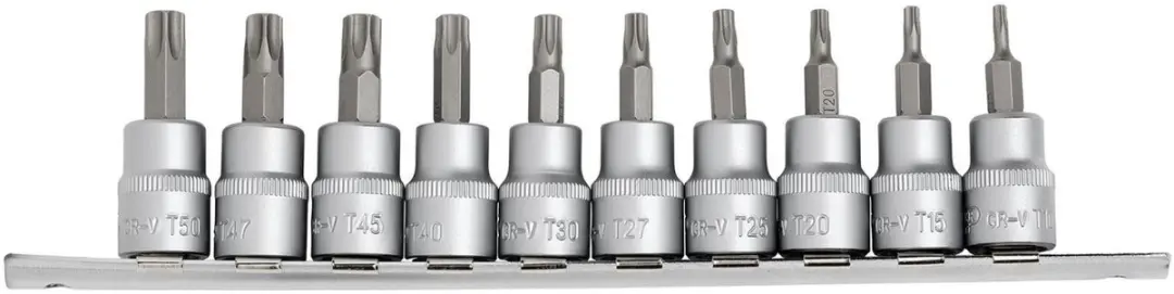 Draper 3/8" Doppenrail Torx - 10-delig