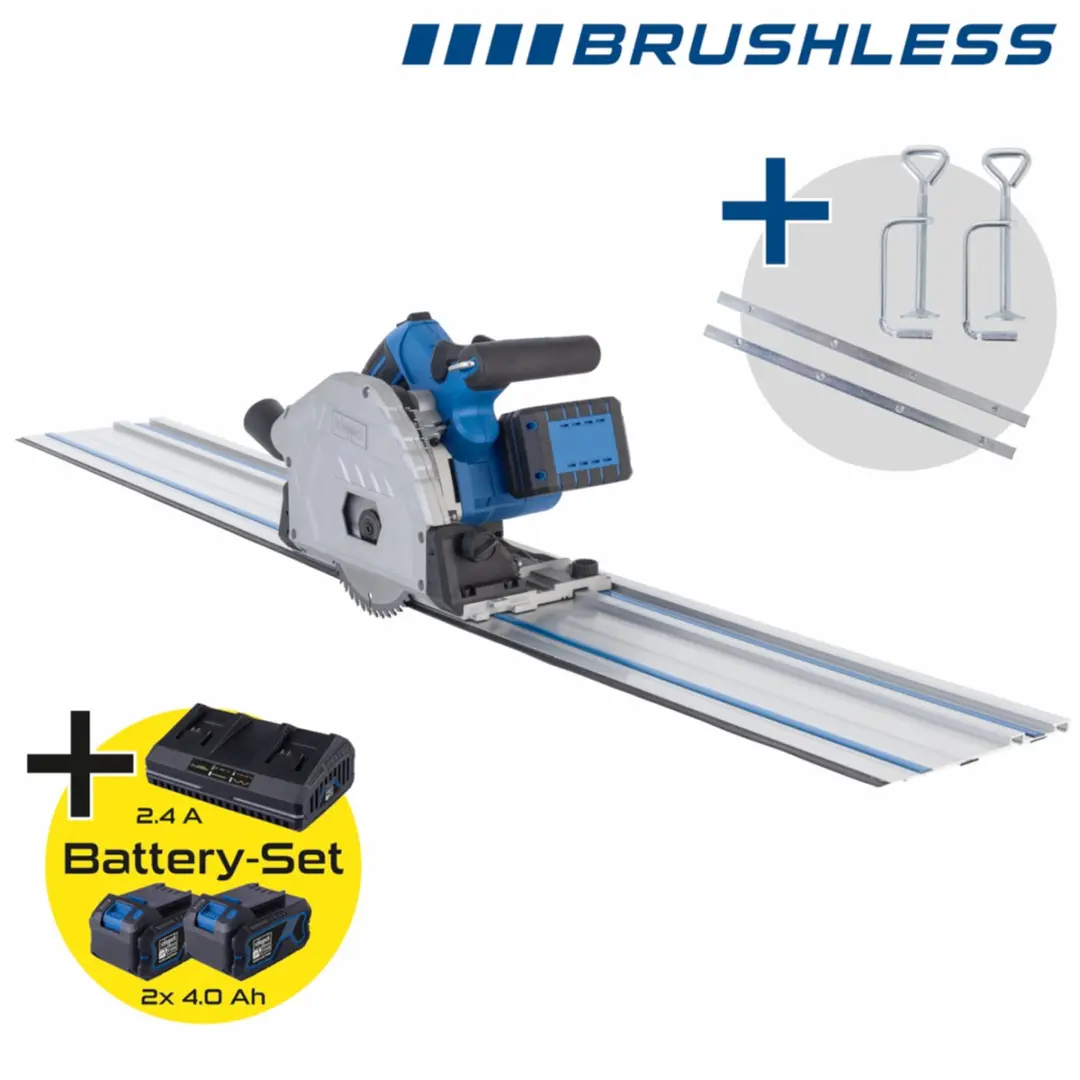 Scheppach Accu Invalzaag BC-PL60-X 20V - 2x 4.0Ah - 3000-6300 tpm