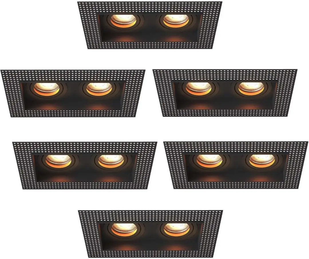 LEDVION Trimless LED Inbouwspot Dubbelarmatuur 130x130mm