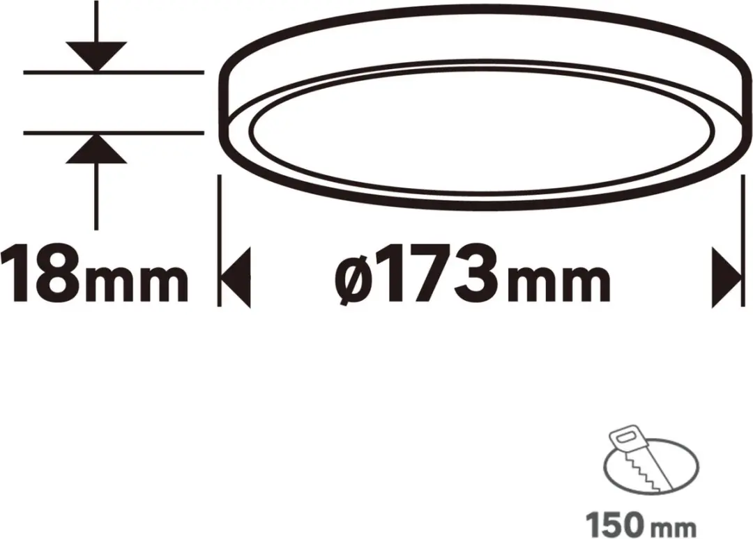 Inspire LED Inbouwspot MANOA Ø17,3cm 1550LM 3000K/4000K - Wit