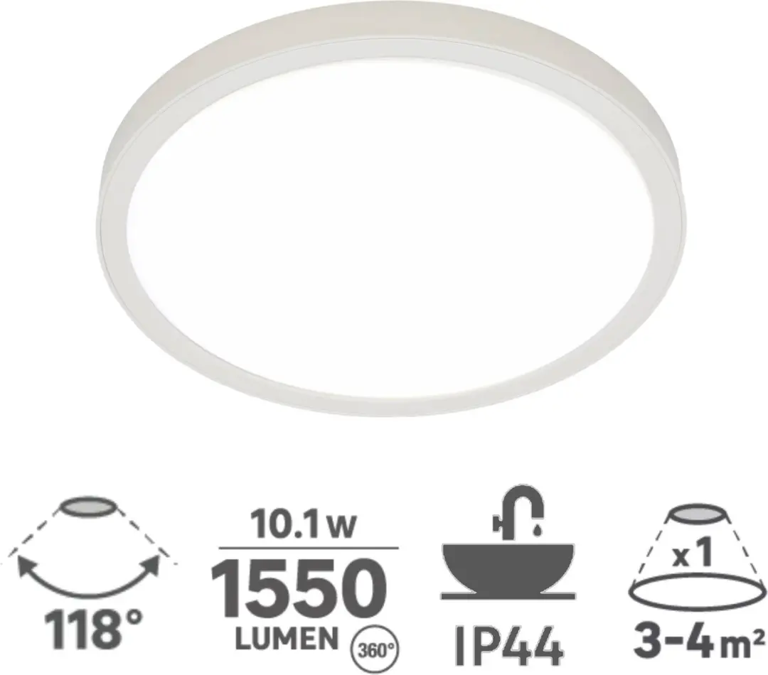 Inspire LED Inbouwspot MANOA Ø17,3cm 1550LM 3000K/4000K - Wit