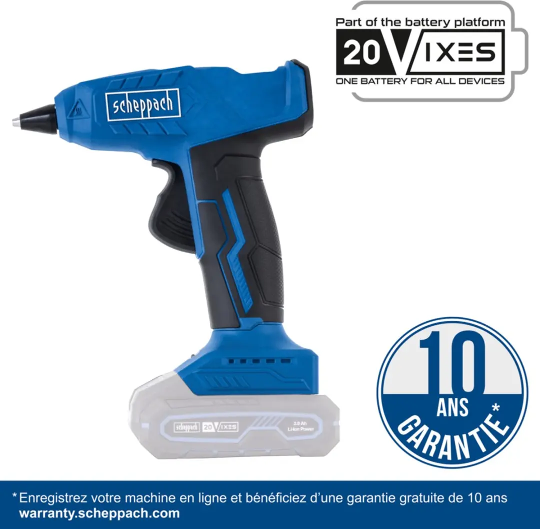 Scheppach Accu Lijmpistool C-HGG170-X 20V - Blauw