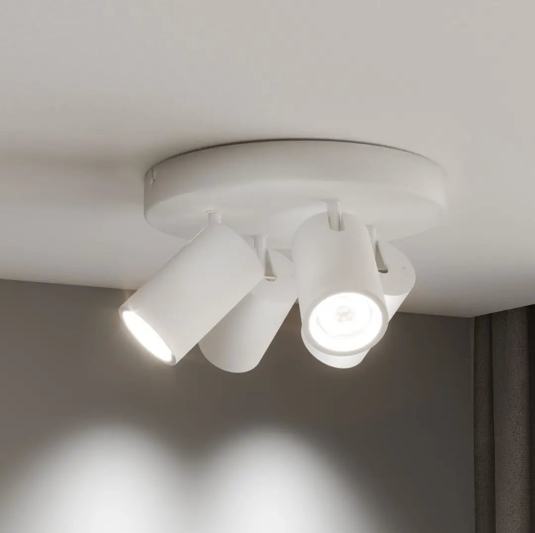 LEDVION LED Plafondspot 4x 5W 6500K GU10 - Koel wit - afbeelding 6 van 6