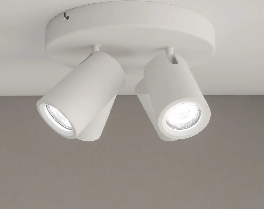LEDVION LED Plafondspot 4x 5W 6500K GU10 - Koel wit