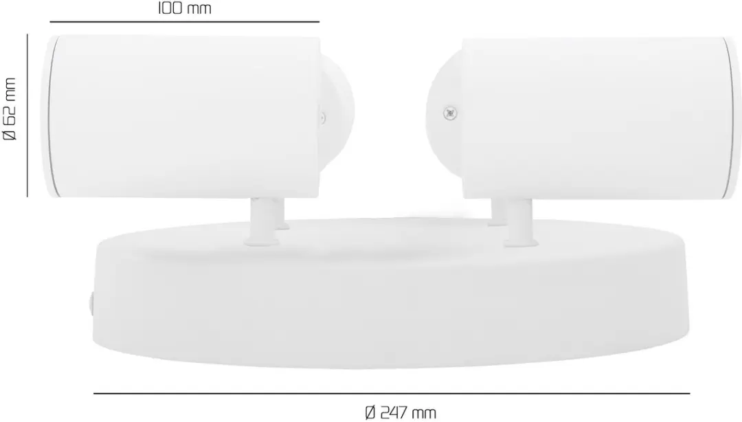 LEDVION LED Plafondspot 4x 5W 6500K GU10 - Koel wit