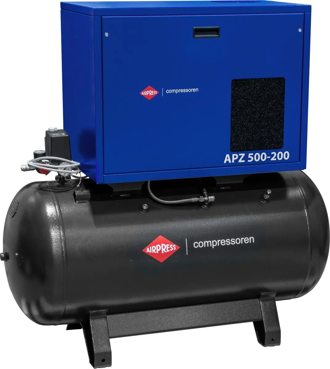 Airpress APZ 500-200 Compressor 10 bar 378 l/min 200L - Blauw/Zwart