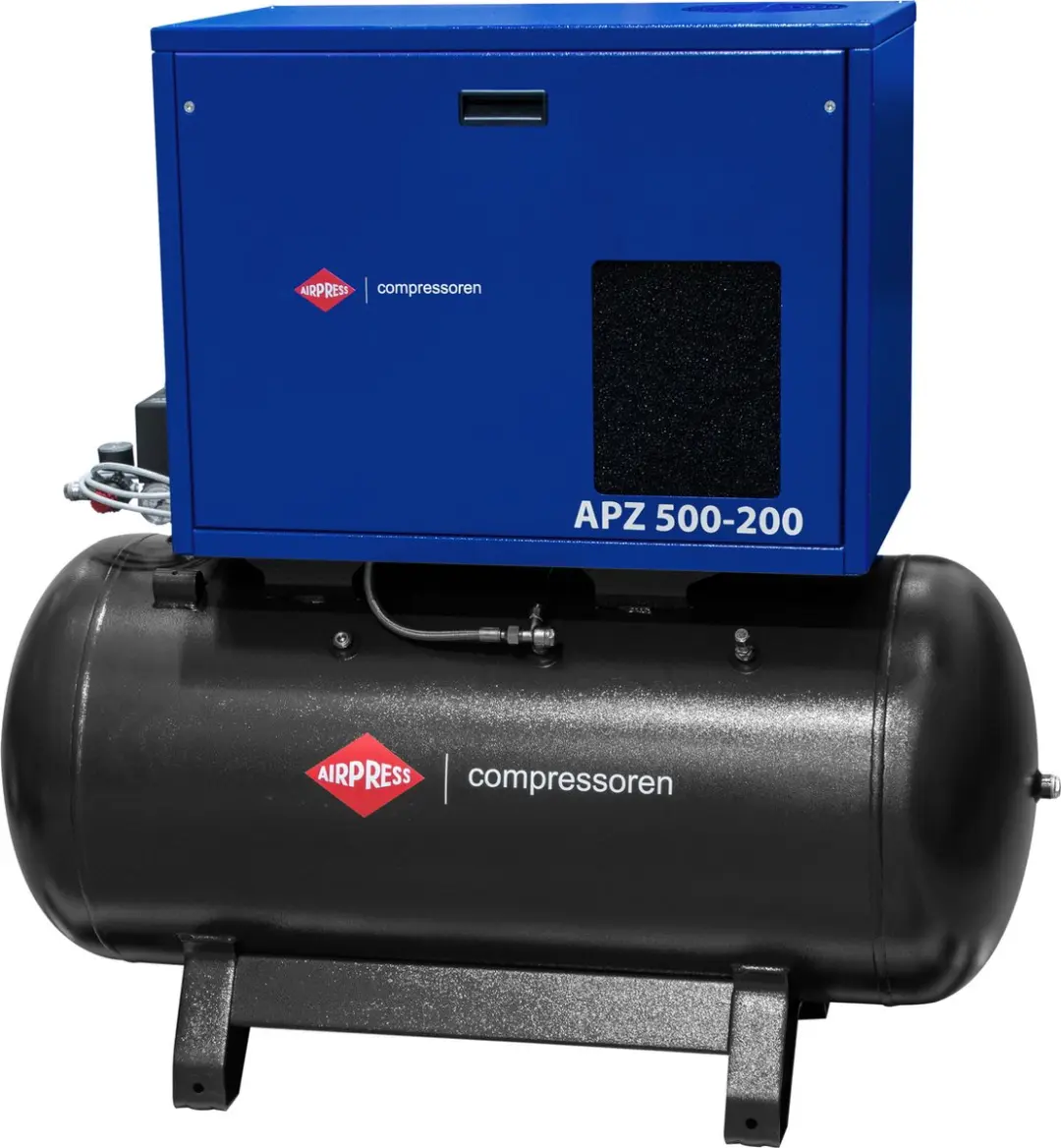 Airpress APZ 500-200 Compressor 10 bar 378 l/min 200L - Blauw/Zwart