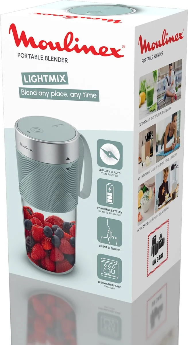 Moulinex Lightmix LM1C0410 Blender - 500W - Groen - afbeelding 6 van 6