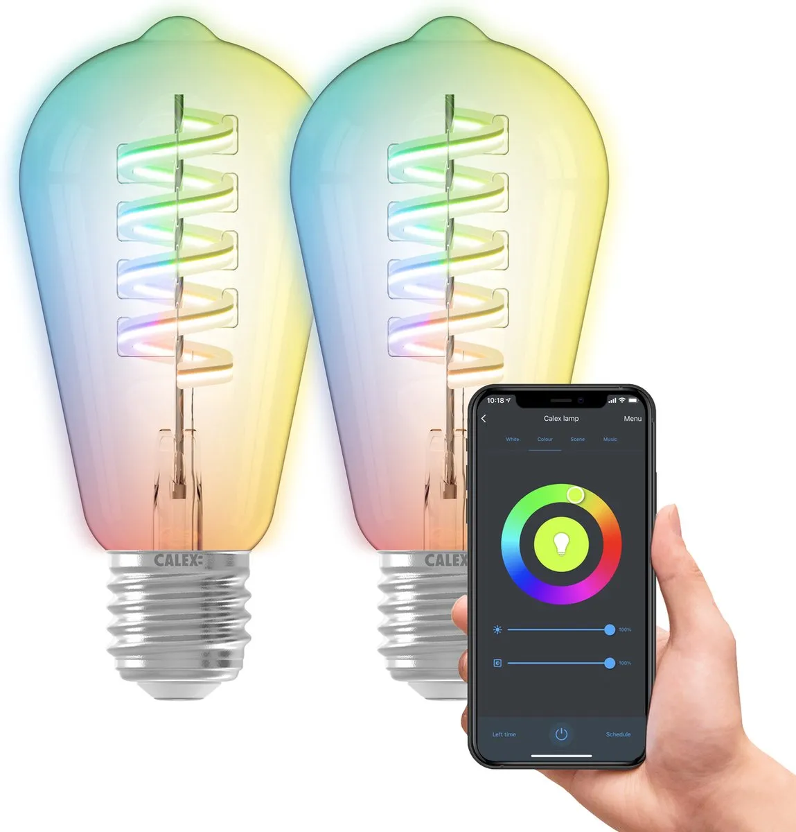 Calex Slimme LED Lamp E27 RGBW 5W