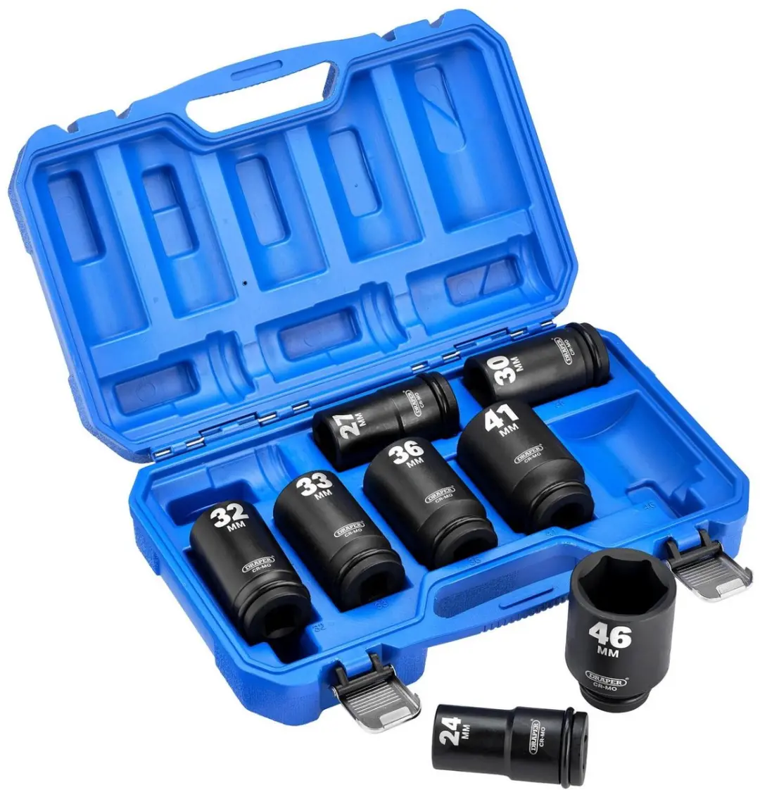 Draper Krachtdoppenset 3/4" - 8-delig - afbeelding 6 van 6
