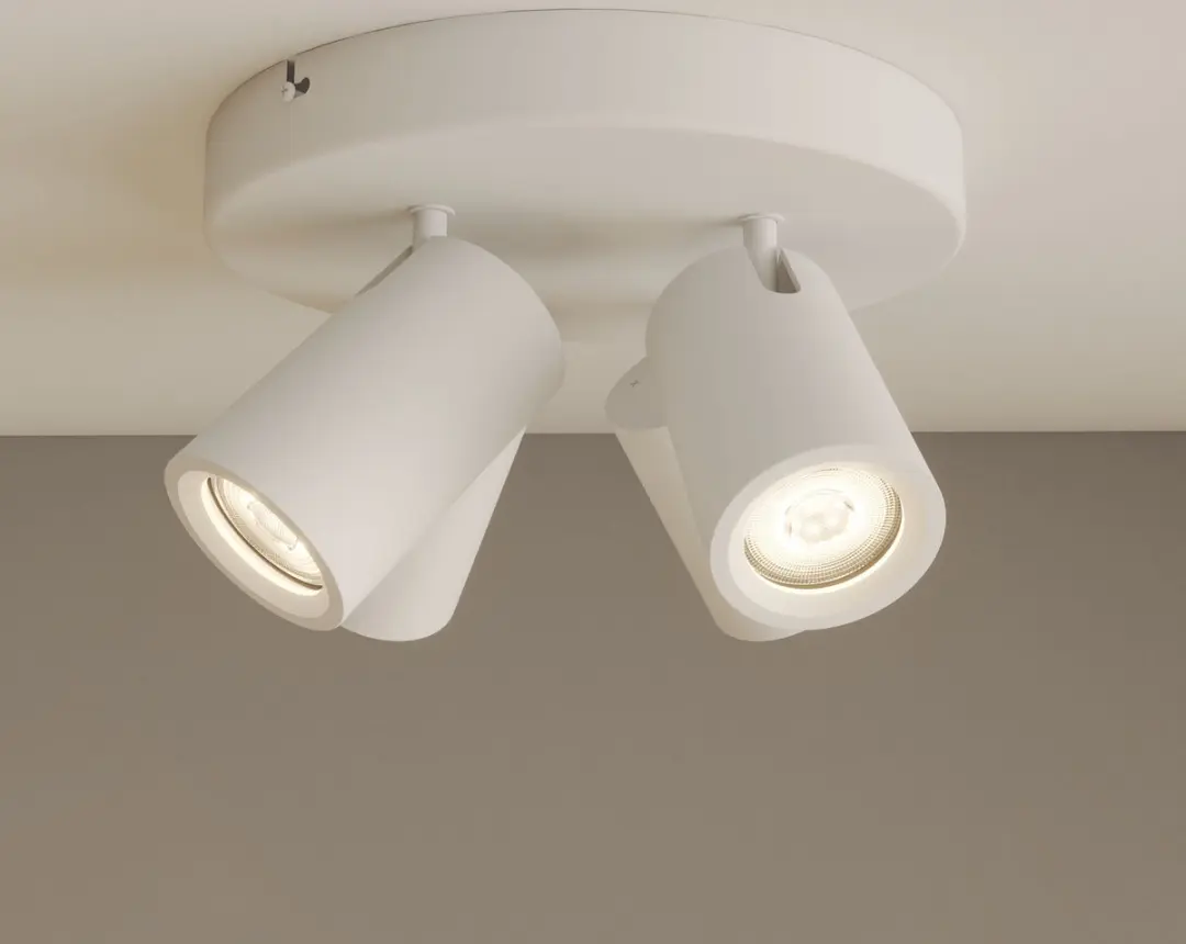 LEDVION LED Plafondspot 4x3W 4000K GU10 - Wit - afbeelding 6 van 6