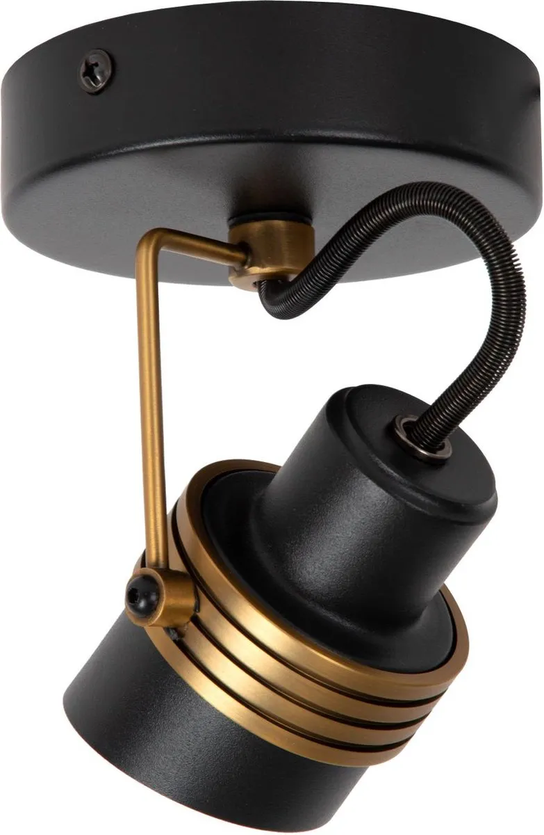 Lucide TUNDRAN Plafondspot GU10 - 10cm - Zwart